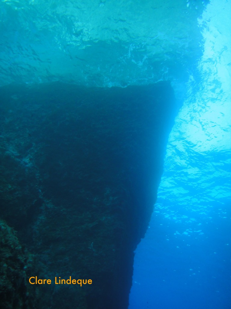 The wall rising to the surface