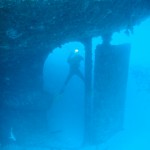 Tony behind the rudder of the Rozi