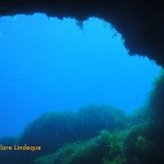 Looking out from inside the roofless cavern