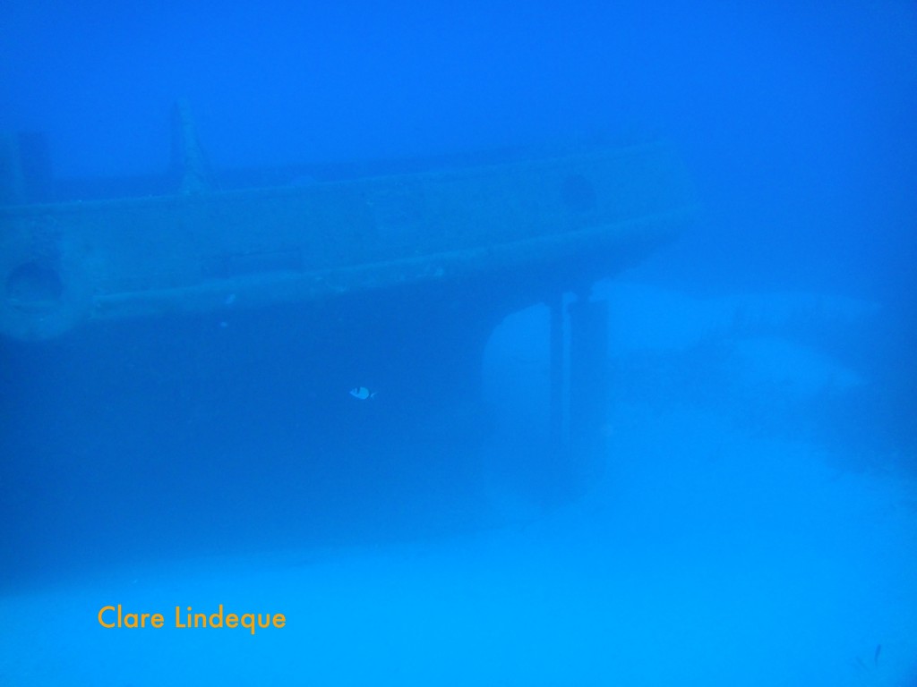 The stern of the Rozi, with rudder