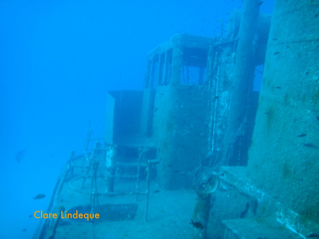 Looking down the port side of the Rozi towards the bow