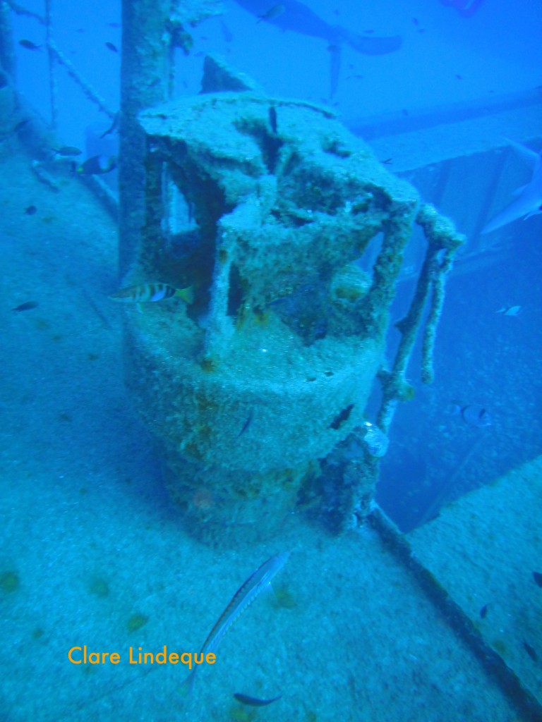 Cable drum on the deck of the Rozi