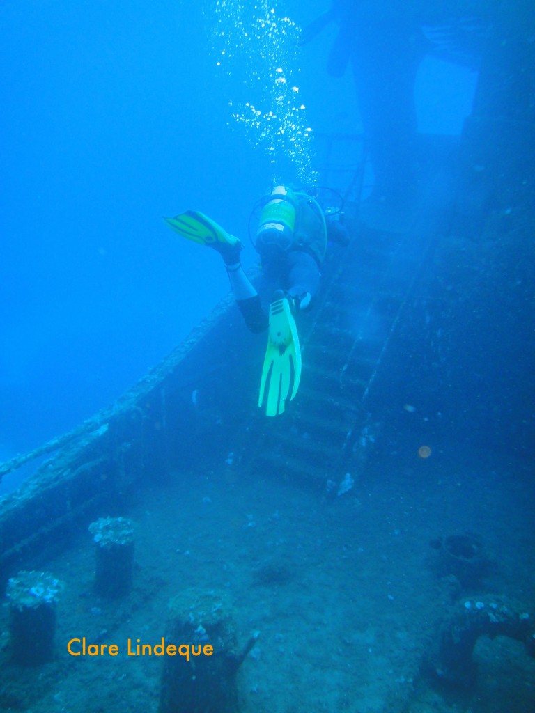 Tony heading towards a gangway