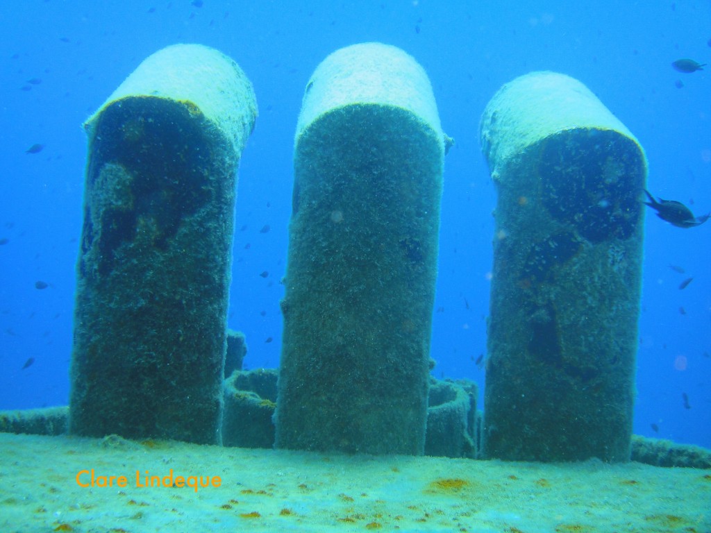 Rear view of the air ducts