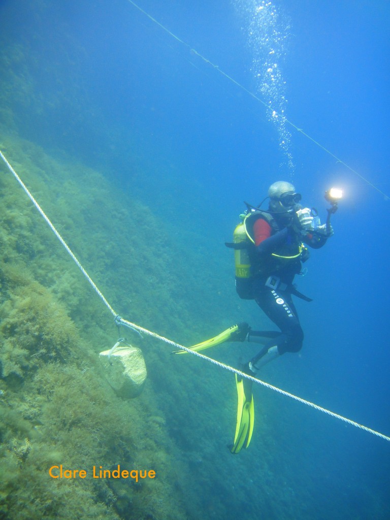 Tony crossing the inlet at Wied Iz Zurrieq