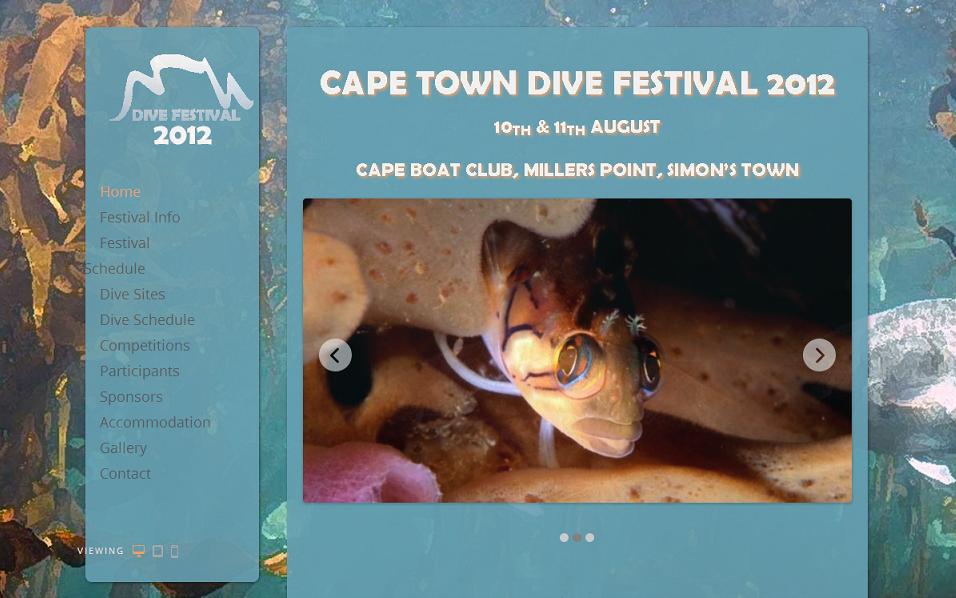 The Cape Town Dive Festival 2012 website