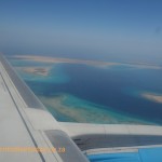 Flying in to Hurghada the reefs are visible from the air