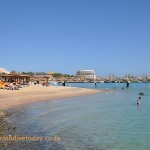 Private beach at the Marriott