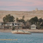 Shipwreck at sunset