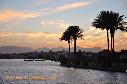 Sunset at Hurghada marina