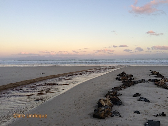 Silvermine River on Clovelly beach